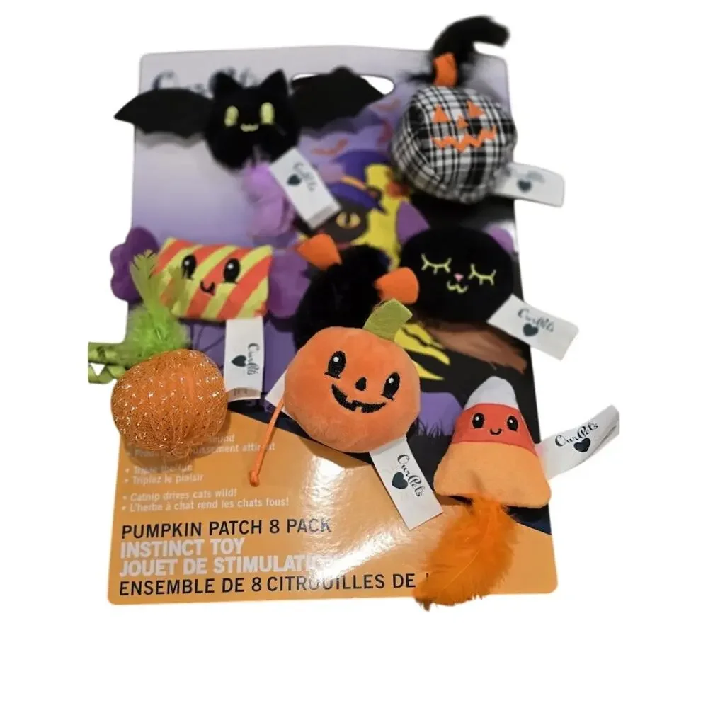 OurPets Halloween Cat Toy Lot – Wand & Pumpkin Patch Sets – NEW